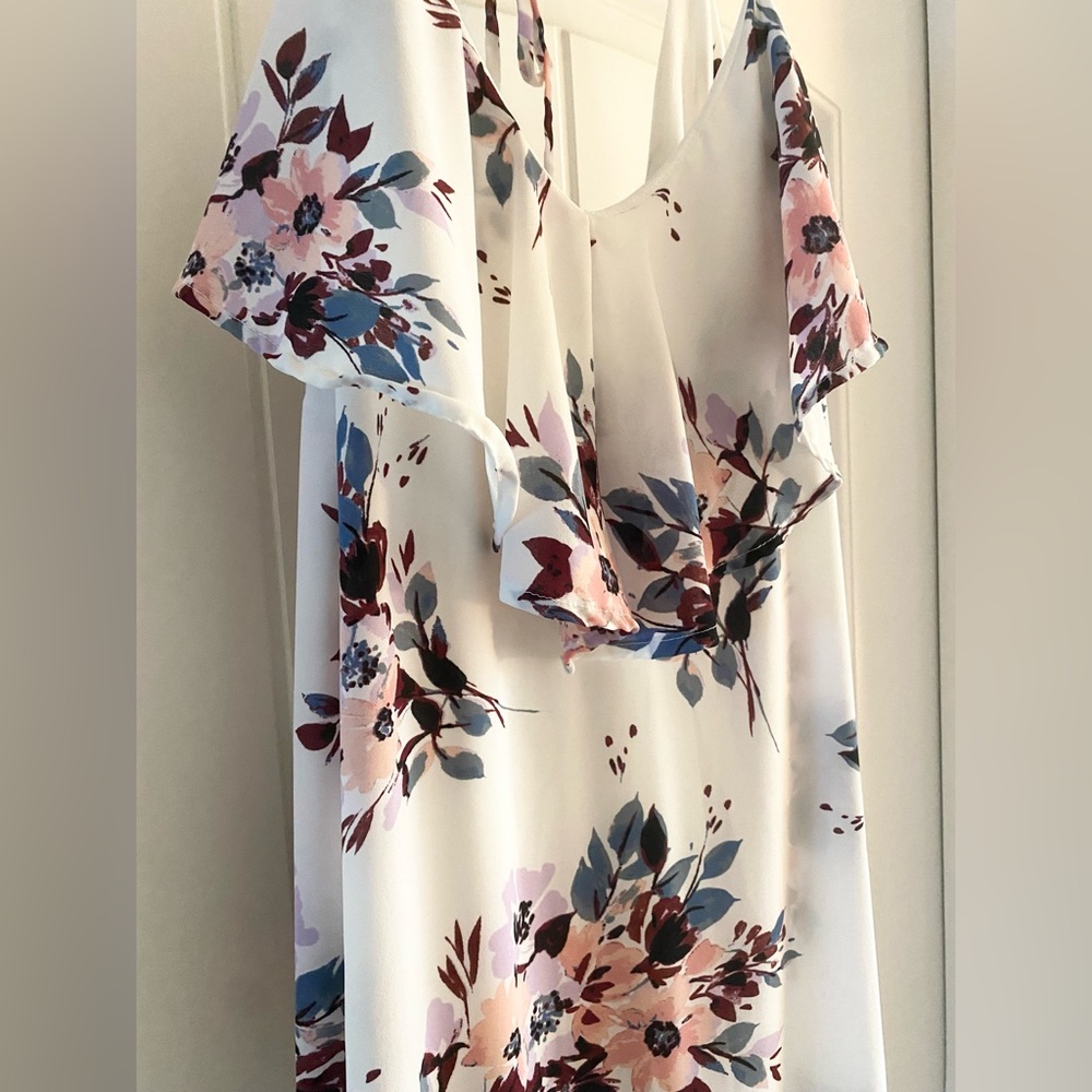 White Floral Maxi Dress